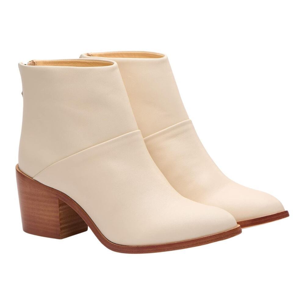 NEW Nisolo Women's 9 Dari Leather Ankle Boots Bootie Bone Cream No Box